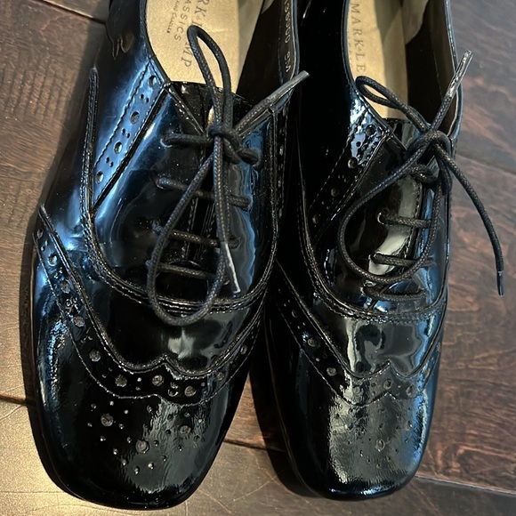Walking cradles Mark Lemp black patent leather shoe 8 - Picture 13 of 14